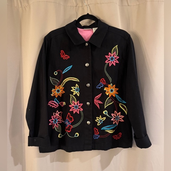 White Stag Jackets & Blazers - White Stag Vintage Rich Black Cotton Jacket